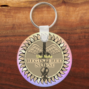 Porte-clés Caduceus Infirmière porte - clé inscrite