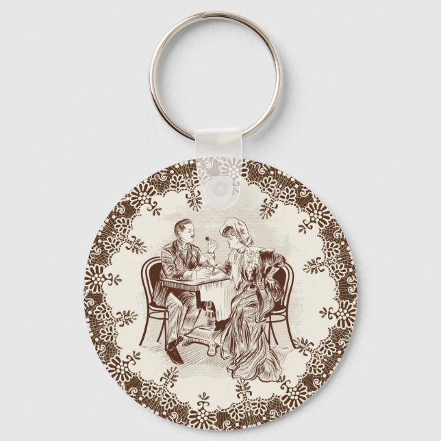 Porte-clés café et amour (Recto)