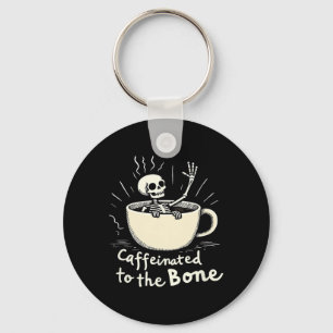 Porte-clés Caféiné Au Bon Drôle Amateur De Café Squelette