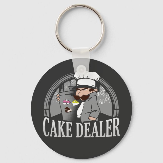 Porte-clés Cake Dealer Funny Bakery Propriétaire Gag (Recto)