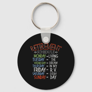 Porte-clés Calendrier de retraite de la vie de camping Van Rv