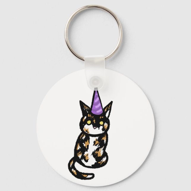 Porte-clés Calico Cat Celebration Keyring (Recto)