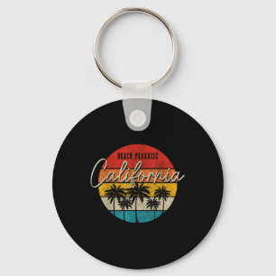 Porte-clés California Beach Paradise Palmiers Vintages Surfe