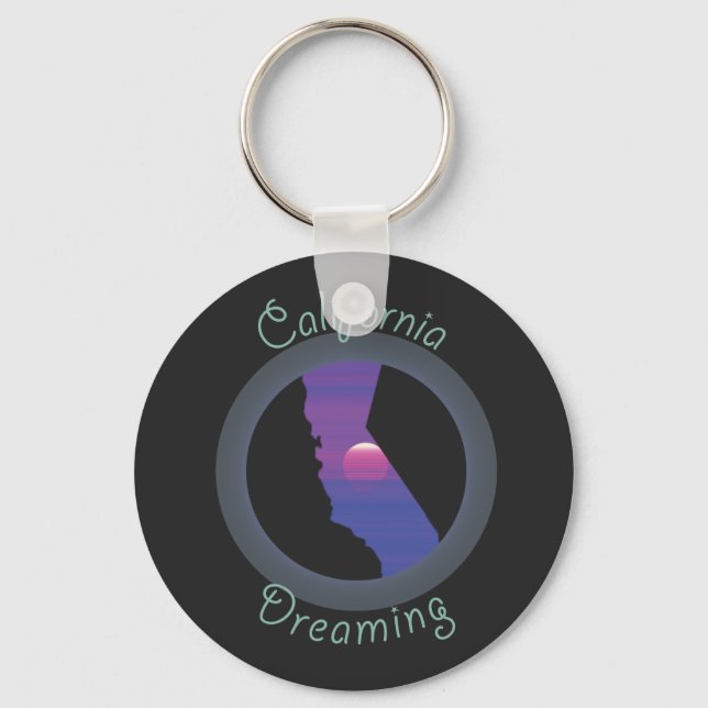 Porte-clés California Dream porte - clé personnalisé (Recto)