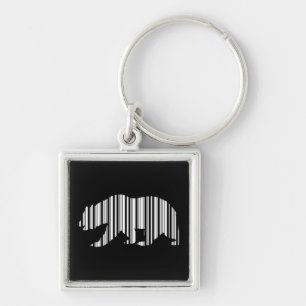 Porte-clés CALIFORNIA GOLDEN BAR CODE Motif Design