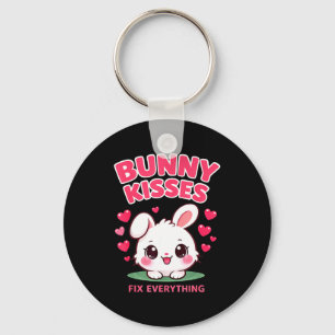 Porte-clés Câlins de lapin règlent tout design de lapin migno