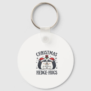 Porte-clés Calins de Noël de hérisson mignon Design de vacanc