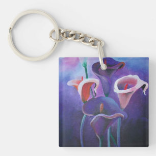 Porte-clés Callas Violet Lilac Et Violet Art