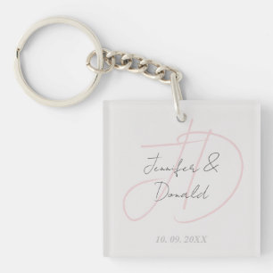 Porte-clés Calligraphie classique tendance monogramme