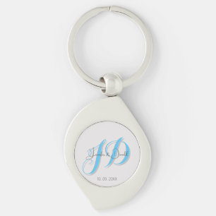 Porte-clés Calligraphie classique tendance monogramme