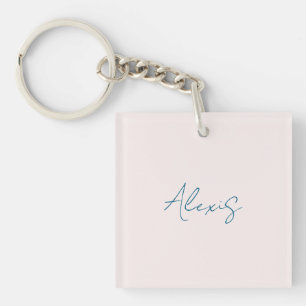 Porte-clés Calligraphie de nom Script Plain Simple Couleur Pa