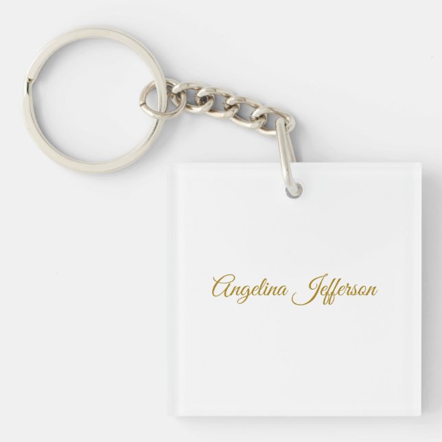 Porte-clés Calligraphie professionnelle Elegant or couleur (Devant)