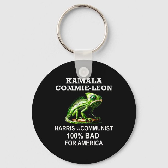 Porte-clés Camarade Kamala Commie Leon Commieleon Communiste  (Recto)