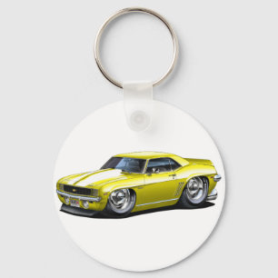 Porte-clés Camaro jaune-blanc 1969
