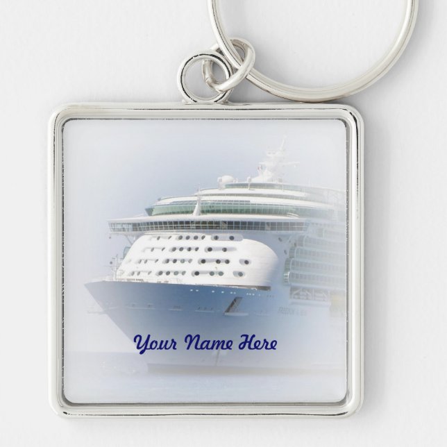 Porte-clés Camée de bateau de croisière avec le nom (Devant)