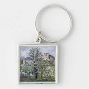 Porte-clés Camille Pissarro   le potager avec des arbres