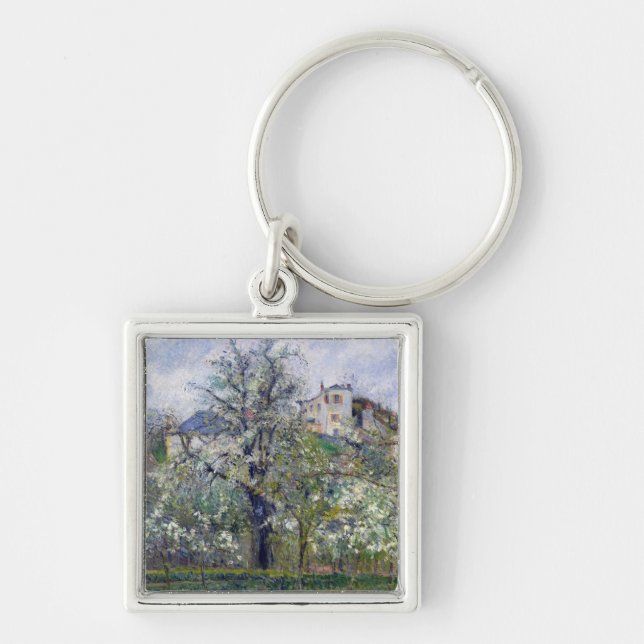 Porte-clés Camille Pissarro | le potager avec des arbres (Devant)