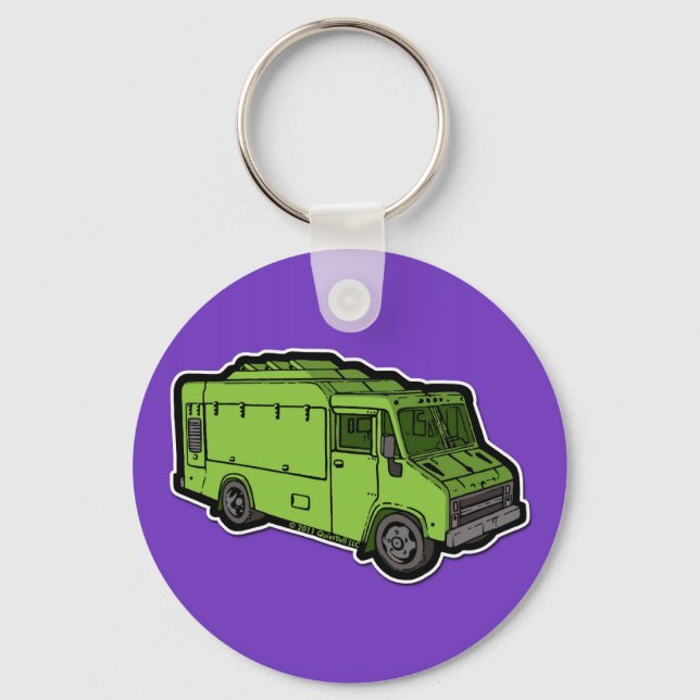 Porte-clés Camion alimentaire : de base (vert) (Recto)