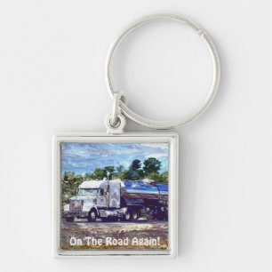 Porte-clés Camion Big Rig White Cargo pour Camionneurs & Enfa