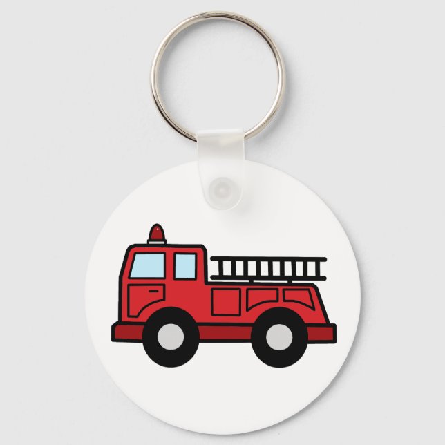 Porte-clés Camion d'urgence Camion d'art de la toile de dessi (Recto)