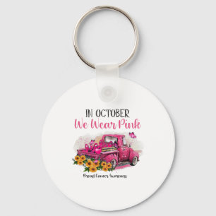 Porte-clés Camion En Octobre Nous Portons Le Rose Sensibilisa