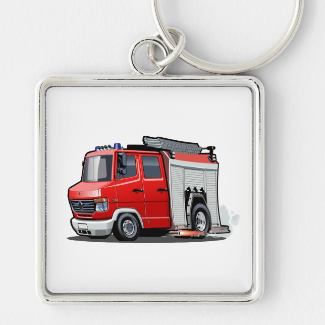 Porte-clés Camion-feu de dessin (Devant)