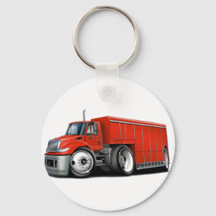 Porte-clés Camion international de livraison rouge