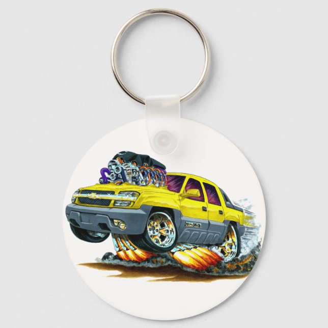 Porte-clés Camion jaune Avalanche (Recto)