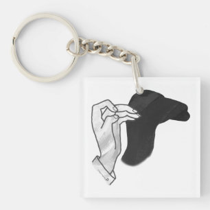 Porte-clés Camion Silhouette à la main