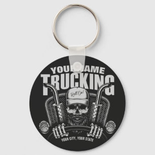 Porte-clés Camionnage personnalisé Camionneur de crâne Camion