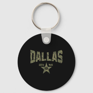 Porte-clés Camo Souvenir Usa Étoile Dallas Texas 