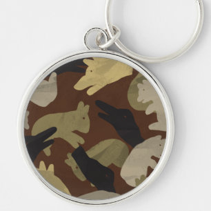 Porte-clés Camouflage animal Silhouette Brown