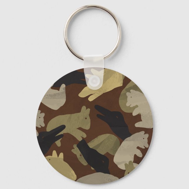 Porte-clés Camouflage animal Silhouette Brown (Recto)