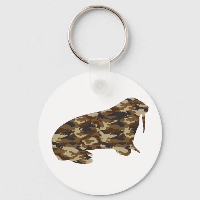 Porte-clés Camouflage Walrus Silhouette (Recto)