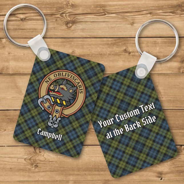 Porte-clés Campbell Crest sur Tartan Porte - clé (Créateur téléchargé)