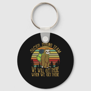 Porte-clés Camper Gift   Vintage Sloth Hiking Team Birthday