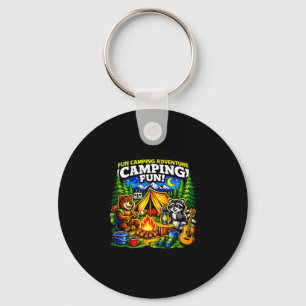 Porte-clés Camping aventure amusante feu de camp drôle extéri