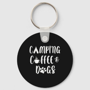 Porte-clés Camping Café Et Chiens Aventure Extérieure Amour D
