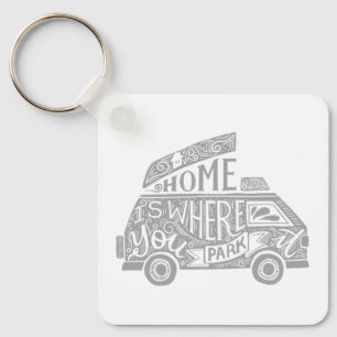 Porte-clés Camping Van Life amusant Citation Inspirationnelle