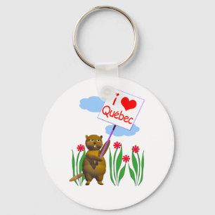 Porte-clés Canada Beaver Loves Québec
