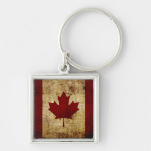 Porte-clés Canada / drapeau grunge