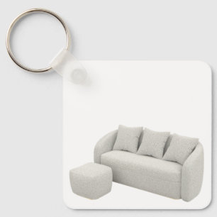 Porte-clés Canapé bouclé avec ottomane