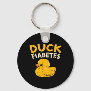 Porte-clés Canard drôle de sensibilisation au diabète Fiabete