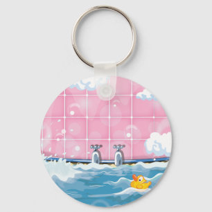 Porte-clés Canard jaune de bain