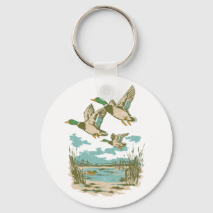 Porte-clés Canards volants Zone humide Faune Nature Chasse Ex
