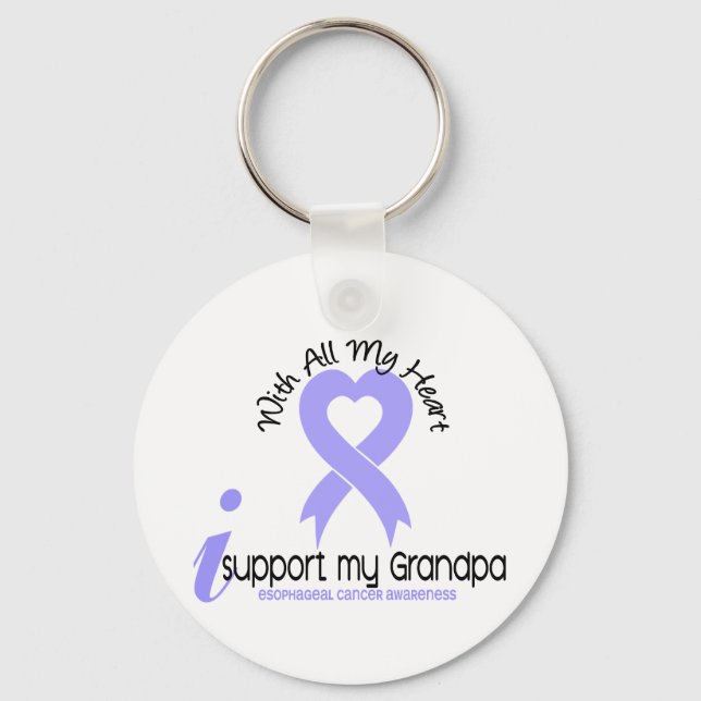 Porte-clés Cancer de l'oesophage Je soutiens Mon Grand-Père (Recto)