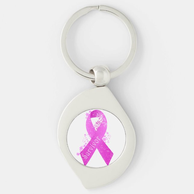Porte-clés Cancer du sein Survivant Vintage (Devant)