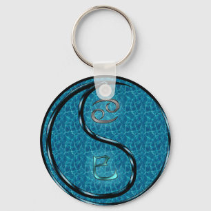 Porte-clés Cancer et serpent d'eau