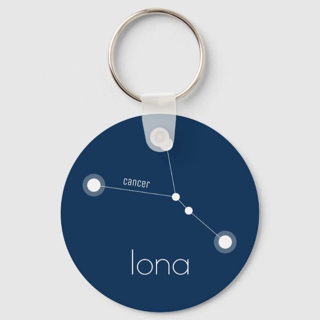 Porte-clés Cancer PERSONNALISÉ Constellation Zodiaque (Recto)