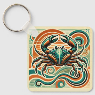 Porte-clés Cancer Zodiac Porte - clé Conception rétro